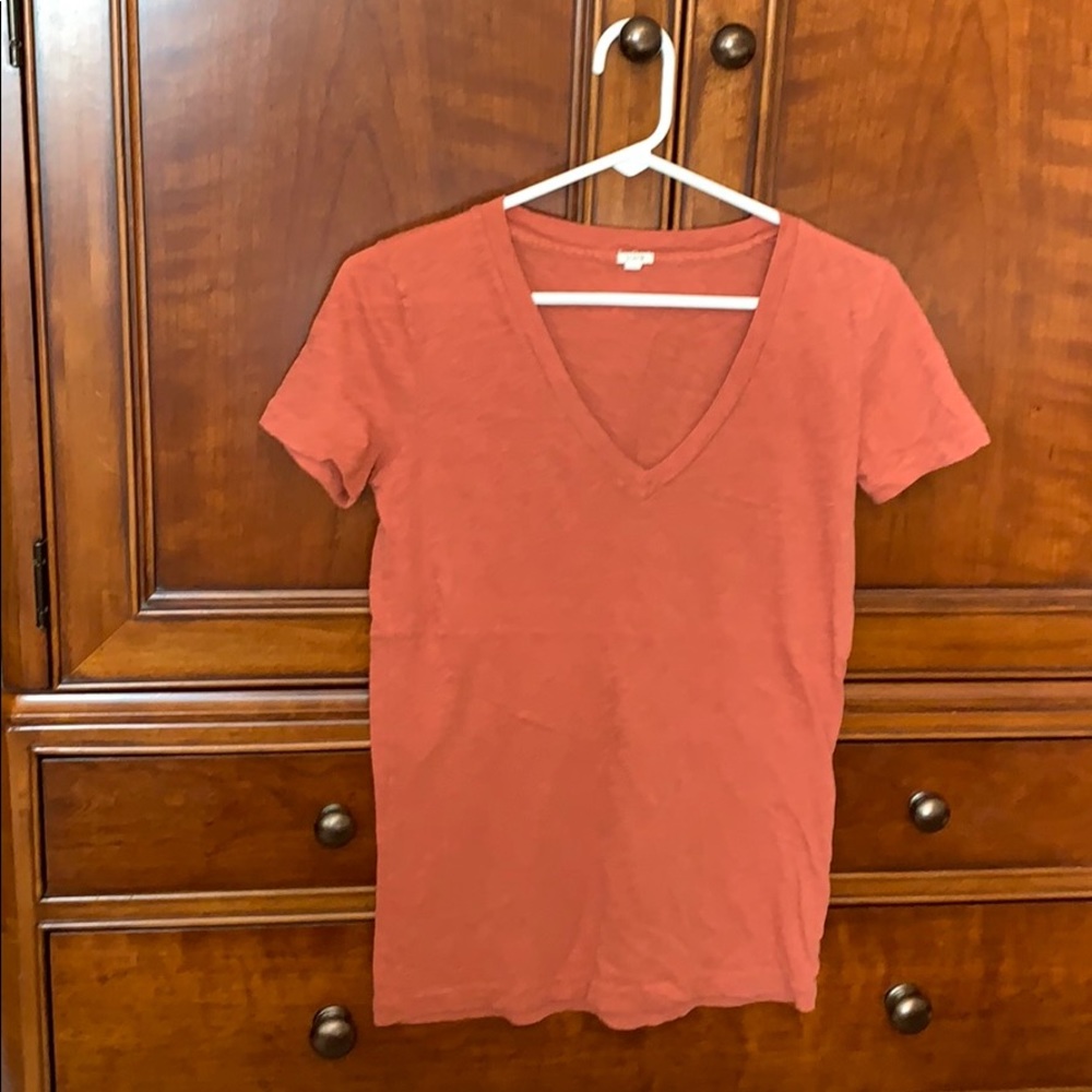 J crew burnt orange shirt